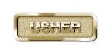 Badge: Usher Magnetic Gold Metal (5/8 x 2-1/8) - Broadman